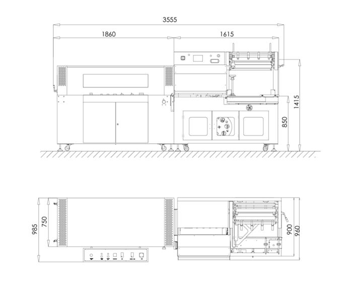 全自動邊封封切收縮包裝機5030LG
